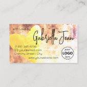 ロゴテンプレート手作り工芸品レインボー動揺して 名刺 (裏面)