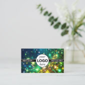 ロゴテンプレート銀河系スターズ魔法エネルギッシュ輝き 名刺 (スタンド正面)