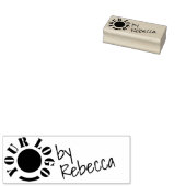 ロゴテンプレート シンプル おしゃれ テキスト カスタムネーム ラバースタンプ (押印)