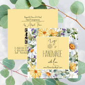 ロゴデイジー花フローラ手作りクラフティング スクエア名刺