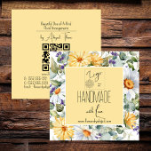 ロゴデイジー花フローラ手作りクラフティング スクエア名刺