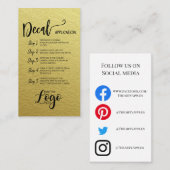 ロゴデカールのアプリケーショ気にンカードの追加 名刺 (正面/裏面)