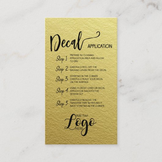 ロゴデカールのアプリケーショ気にンカードの追加 名刺 (正面)