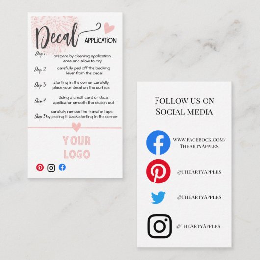 ロゴデカールカー気にドの追加 名刺 (正面/裏面)