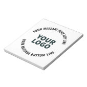 ロゴデザインまたは画像 | 太い編集可能なテキスト ノートパッド (回転)