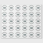 ロゴデザインまたは画像 | 太い編集可能なテキスト ラッピングペーパー (フラット)