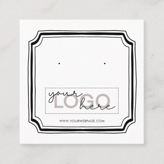 ロゴドードルスタッドイヤリングスクエアカード01パック25 コーリングカード (正面)