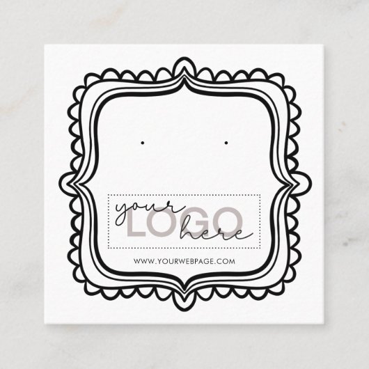 ロゴドードルスタッドイヤリングスクエアカード07 Pack 25 コーリングカード (正面)