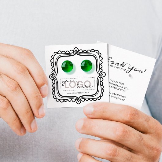 ロゴドードルスタッドイヤリングスクエアカード07 Pack 25 コーリングカード