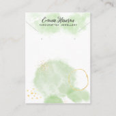 ロゴネックレスイヤリング抽象芸術金ゴールド表示カード 名刺 (正面)