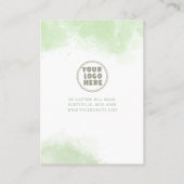 ロゴネックレスイヤリング抽象芸術金ゴールド表示カード 名刺 (裏面)