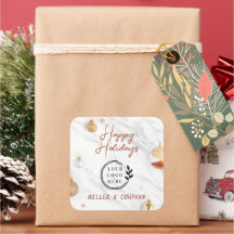 ロゴハッピーホリデーズクリスマスモダン企業の