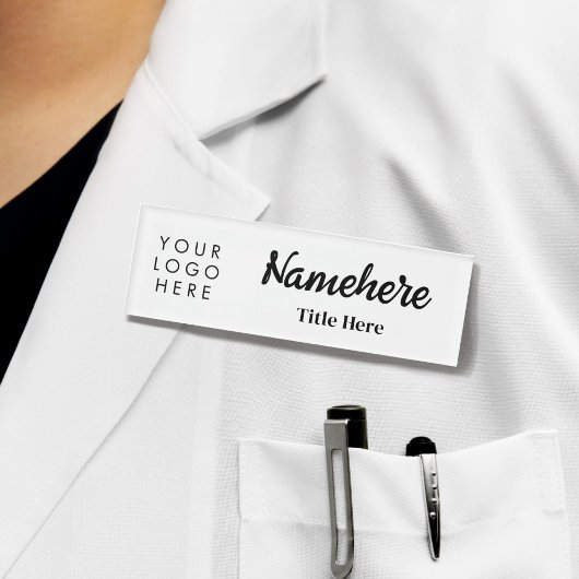 ロゴハンドスクリプトクリーン白はっきりした磁石タイトル 名札