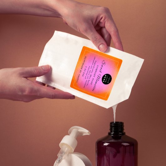 ロゴバター化粧石鹸製品ラベルオレンジ スクエアシール