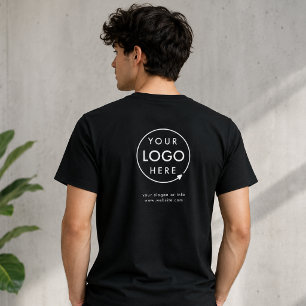 ロゴバックTシャツ|ビジネスユニフォームブラックシャツ Tシャツ