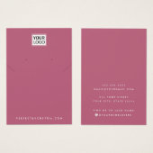 ロゴバラの追加ネックレスイヤリングディスプレイカード (正面&裏面)