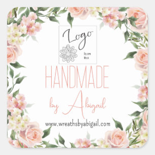 ロゴバラフローラ手作りクラフトビジネスプロモーション スクエアシール