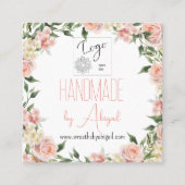 ロゴバラフローラ手作りラフティング名刺 スクエア名刺 (正面)