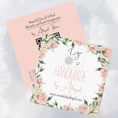 ロゴバラフローラ手作りラフティング名刺 スクエア名刺