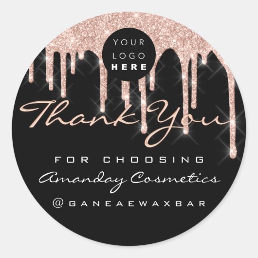 ロゴバラ赤面Dripsを選択していただきありがとうございます ラウンドシール (正面)