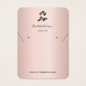 ロゴバラ金ゴールドイヤリングジュエリー写真表示カード (正面)