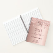 ロゴバラ金ゴールドグリッター駆動美しいサロン ノートブック (内部)