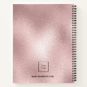 ロゴバラ金ゴールドピンクモノグラムイニシャル事業 ノートブック (裏面)