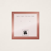 ロゴバラ金ゴールドフェイクメタリックイヤリング表示カード (正面)