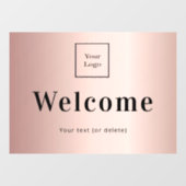 ロゴバラ金ゴールドメタリックビジネスへようこそ ウィンドウサイン (シート)