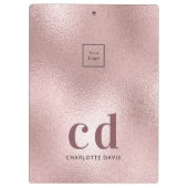 ロゴバラ金ゴールドモノグラムイニシャル事業 クリップボード (裏面)