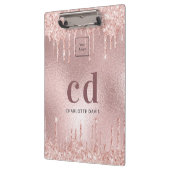 ロゴバラ金ゴールドモノグラムイニシャル事業 クリップボード (左)