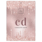 ロゴバラ金ゴールドモノグラムイニシャル事業 クリップボード (裏面)