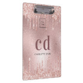 ロゴバラ金ゴールドモノグラムイニシャル事業 クリップボード (右)