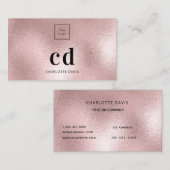 ロゴバラ金ゴールドモノグラムミニマル 名刺 (正面/裏面)