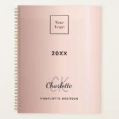 ロゴバラ金ゴールドモノグラム金属事業2026 プランナー手帳 (正面)