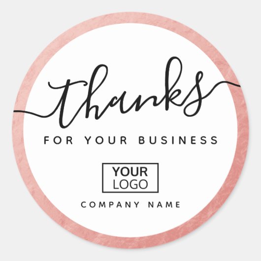 ロゴバラ金ゴールド縁どルビジネ感謝していスの追加 ラウンドシール (正面)