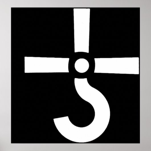 ロゴバンドロックブルーオイスターカルト90art ポスター (正面)