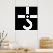 ロゴバンドロックブルーオイスターカルト90art ポスター (キッチン)