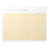 ロゴパステルオレンジシンプルプランナーアンデートウィークリー ノートパッド (正面)