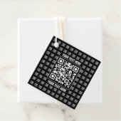 ロゴパターンのプロモーションQRコード(編集可能) フェイバータグ (インサイチュ)