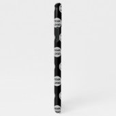 ロゴパターンシンプルロゴテンプレートブラック iPhoneケース (右側)