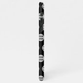 ロゴパターンシンプルロゴテンプレートブラック iPhoneケース (左側)