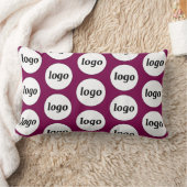 ロゴパターンビジネスのプロモーションさくらんぼピンク ランバークッション (ブランケット)
