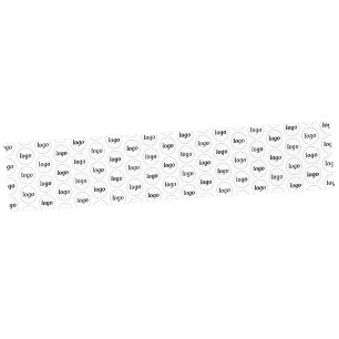 ロゴパターンビジネスのプロモーションブランディングホワイト ショートテーブルランナー