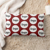 ロゴパターンビジネスのプロモーションBurgundy赤 ランバークッション (ブランケット)