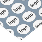 ロゴパターンビジネスブランディングダスティブルー ショートテーブルランナー (コーナー)