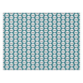 ロゴパターンビジネスブランディングティール（緑がかった色）緑 テーブルクロス (正面(横))