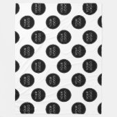 ロゴパターンビジネス会社ホワ企業のイト フリースブランケット (正面)