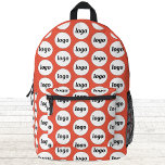 ロゴパターンプロモーションビジネスオレンジ プリントバックパック<br><div class="desc">このデザインに自分のロゴを追加する。ミニマリストとプロフェッショナル。従業員素晴らし、スタッフ、顧客および顧客のプロモーション製品の場合。見本市、旅行、または企業のイベントと景品にスポーツの最適。その他のバージョンについては、コレクションを参照。</div>