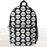 ロゴパターンプロモーションビジネスブラック プリントバックパック<br><div class="desc">このデザインに自分のロゴを追加する。ミニマリストとプロフェッショナル。従業員素晴らし、スタッフ、顧客および顧客のプロモーション製品の場合。見本市、旅行、または企業のイベントと景品にスポーツの最適。その他のバージョンについては、コレクションを参照。</div>
